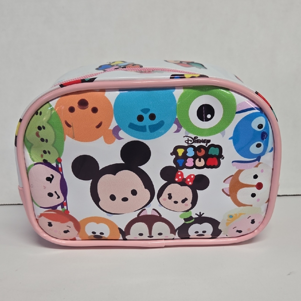 Disney Tsum Tsum Cosmetic Bag Pink White Multicolor